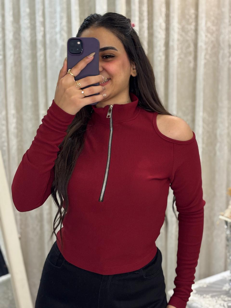 Top Cotton Lycra Off Shoulder
